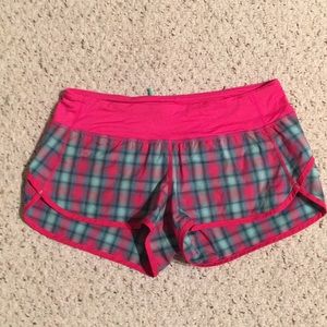 Lululemon Plaid Running Shorts 